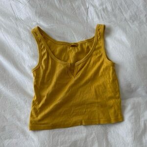 Brandy Melville J Galt mustard yellow tank top